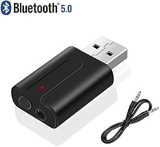 USB Bluetooth Transmitter Receiver 2-in-1, WEKEFON Bluetooth 5.0 USB Dongle Wireless Audio Receiver