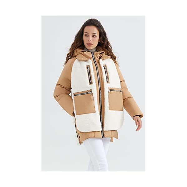 Orolay Women's Fleece Down Coat Thickened Winter Puffer Down Jacket - Image 4