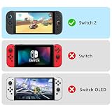 Etui kompatybilne z kontrolerem Nintendo Switch 2 Joy-Con , ultracienki, silikonowy futerał ochronny na Switch 2, miękki, odporny na wstrząsy pokrowiec ochronny (czarny)