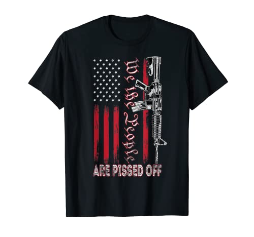 We the People Are Missed Off - Armas de bandera de Estados Unidos vintage Camiseta