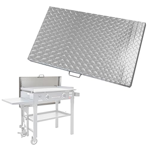 Blackstone 28 Inch Griddle Cover, Grill Hard Cover, Blackstone Griddle Accessories Cover, Flat Top Griddle/Grill Cover, Diamond Plate Aluminum Hard Cover