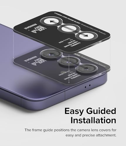 Ringke Moldura de lente de câmera de vidro compatível com Samsung Galaxy S24 Protetor de lente de câ