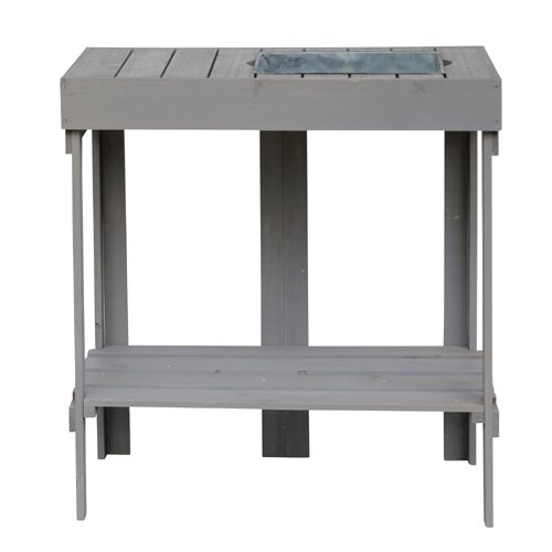 Herstera Garden Worbench - Mesas de Cultivo, 75 x 40 x 80 cm, Color Gris