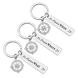 Xiahuyu Long Distance Friendship Keychain Gifts No Matter Where No Matter What No Matter When Keychain Set Graduation Christmas Birthday Gifts for Friends Sister Best Friends Keychain Set of 3