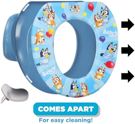 Bluey Soft Potty Seat - Potty Training Toilet Seat, Soft Cushion, Baby Potty Training, Safe, Easy to Clean - 1
