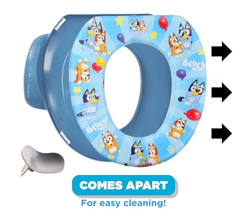 Bluey Soft Potty Seat - Potty Training Toilet Seat, Soft Cushion, Baby Potty Training, Safe, Easy to Clean