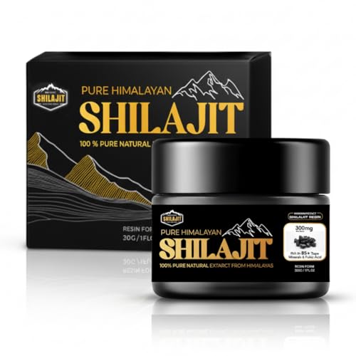 Shilajit Resin, 100% Pure Himalayan Shilajit 30g, Gold Grade Organic Supplement for Men and Women | High Strength, Rich in Fulvic & Humic Acid, 80+ Trace Minerals, Nutrition & Vitality Booster