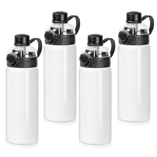 PYD Life 4 Pack Sublimation Sports Insulated Water Bottle Blanks 24 OZ