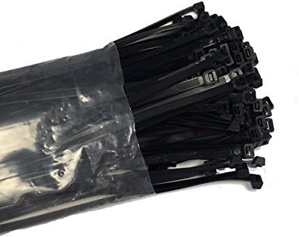 AP Industrial Heavy Duty Extra Strong 120 Pound Nylon Zip Cable Ties (12, Black)