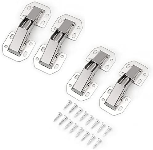 4 X Probrico Cabinet 90 Degree Full Overlay Hinges Kitchen Surface Mount Hinges Furniture Concealed Cupboard Door Hinge with Screws  Easy to Install