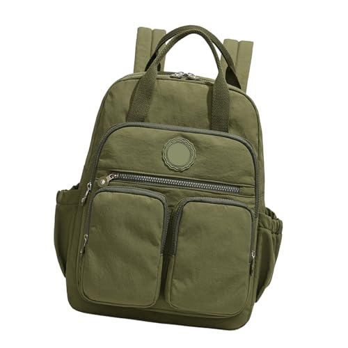 Sac à dos en nylon vert taille M avec compartiments