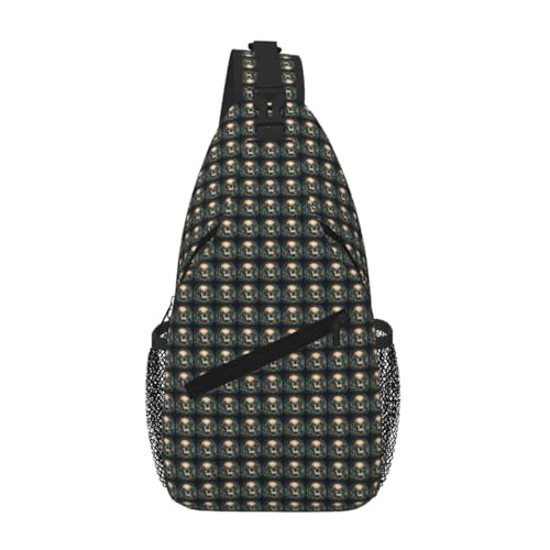 Bolsa de pecho de Navidad ligera con estampado de ciervo elegante para diario