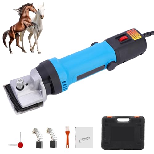 Tondeuse pour chevaux 690W idéale au box avec son long cordon de 500 cm bleu