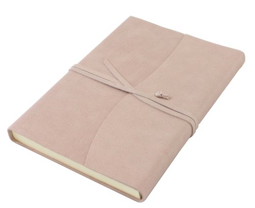 Journal en cuir italien rose fait main Amalfi carnet de notes de luxe 16x22 cm