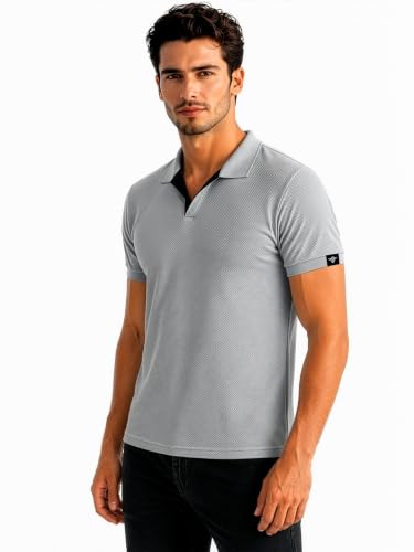 Image of Status Quo Men's Polo T-Shirt | Rich Cotton Blend | Slim Fit | All Day Comfort | Contrast Inner Placket | Polo Collar