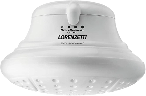 Lorenzetti Chuveiro Elétrico Branco Bella Ducha, 5500W 110V
