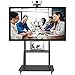 Produktbild SSZY TV Standfuss TV-Ständer für 55+ Zoll TV mit 2 Speicher, Schwarzer Rolling Mobile TV Cart Auf Rädern, Höhenverstellbare Moderne Boden-TV-Ständer, Groß 185cm