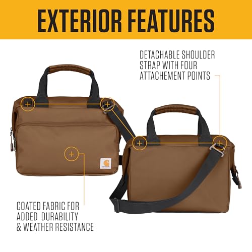 Carhartt Thick Foam Fully Insulated Cold Front Coolers, Premium Ice Retention, Durable Water Resistant Material W/Front Zippered Pocket, Lunch Cooler, Bluestone by Carhartt - Image 3