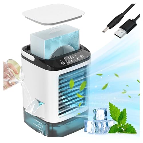 Con Caja De Hielo Ar Condicionado Portatil, Aire Acondicionado Sin Instalacion Atomización Silenciosa Aire Acondicionado Sin Unidad Exterior