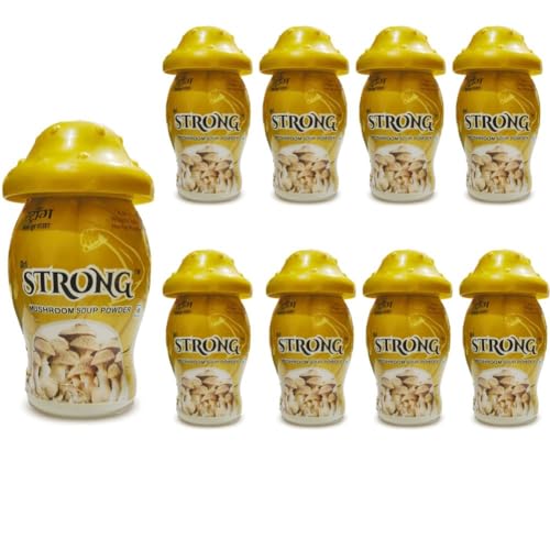 Image of Strong Mushroom Powder Weight Gainer for Men and Women - 100g | Mushroom Powder for Shakes Smoothies Coffee & Tea | Easy to Mix Beverage Powder (Pack of 9)