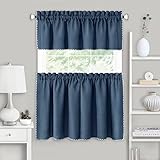 Photo Gallery achim kendal - set di tende per finestra con ripiani e mantovana, larghezza 52 cm, lunghezza 36 cm, tasca per asta da 1,5 cm, colore: blu/bianco Photo Gallery achim kendal - set di tende per finestra con ripiani e mantovana, larghezza 52 cm, lunghezza 36 cm, tasca per asta da 1,5 cm, colore: blu/bianco