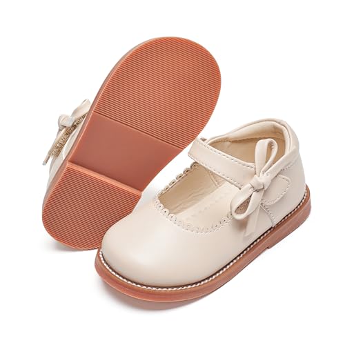 Image of PHIRAMIN Toddler Girl Mary Jane Student Oxford Shoes-Little Girl School Uniform Shoes for Wedding Party