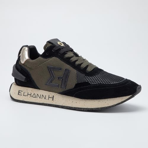 Image of ELHANN.H Sneaker Combines Simple Lines with a Dynamic Style. The MKX Finish of its Midsole Brings a Vintage Look to The Shoe.