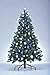Produktbild Xenotec PE- Weihnachtsbaum künstlich ca. 150 cm hoch mit 166 LED- warmweißes Licht- mit Baumdekoration (Blau/Silber)
