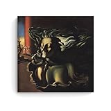 Impression sur toile représentant Salvadors Dali (Le rêve) pour chambre à coucher, dortoir, salon   50 x 50 cm