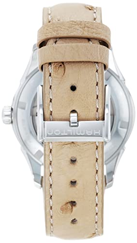 Hamilton Jazzmaster Open Heart Lady Swiss Automatic Watch 36Mm Case, Blue Dial, Beige Leather Strap (Model: H32215840) #TOP3