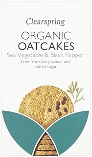 Clearspring Organic Sea Vegetable & Black Pepper Oatcakes 200g