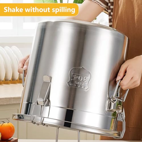 Lattine ermetiche in acciaio inox 304, resistenti e contenitori per alimenti per riso, farina e cereali, con coperchi ermetici, ideali per l'organizzazione della cucina