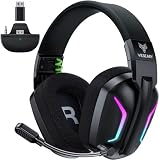 WESEARY WG1 Gaming Headset Wireless für Xbox Series X/S, Xbox One, PC, PS5, PS4, Switch, Mac, 2,4GHz Wireless & Bluetooth Headset mit Mikrofon, Low Latency, Noise Cancelling, LED Light, 60h Akku