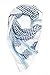 Hirbawi Premium Arabic Scarf 100 Cotton Shemagh Keffiyeh 47"x47" Arab Scarf,Mediterranean Blue