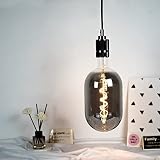 TIANFAN Vintage Led Edison Żarówka T140 (mm)=140mm Smoke Glass 4W Możliwość ściemniania Specjalność Żarówka dekoracyjna 220-240V