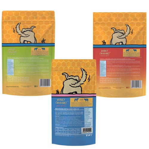 Honey I'm Home Mango Jerky, Apple Jerky, Jerky Strips Dog Treats Chewy Chomper Variety Pack #TOP1