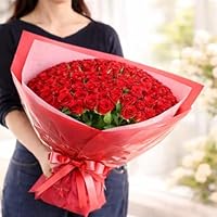 Amazon｜BisesFlower(ビズフラワー)【クール便出荷】バラ 花束 108本