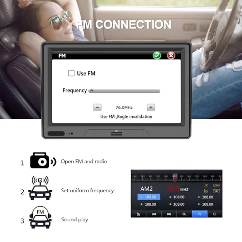 AWESAFE Car GPS Navigation System Latest 2025 Map,7 inch Touch Screen Turn-by-Turn Voice Guidance, Speed & Red Light Warning