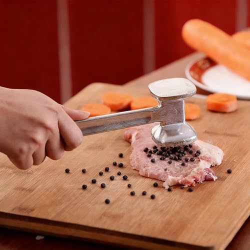 Aluminium Alloy Meat Tenderiser Mallet - Double-Sided Heavy Duty Tool for Tenderising Steak, Chicken, Poultry, and Beef - Ideal for Cooking Enthusiasts - Image 6
