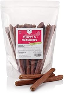 Natural Treats | Venison Sticks 8 inch (500g) - Long Lasting Dog Chew Treats - Gluten Free, Natural, Healthy, High in Protein and Iron - Bulk Products for Dogs