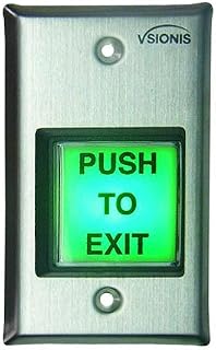 Visionis VIS-7100 Green LED Exit Button with Timer