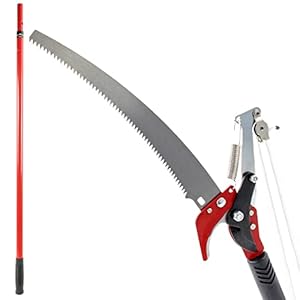 XPOtool takkenzaag met telescopische steel 100-200cm 2-in-1 takkenzaag en takkenschaar met trekkabel