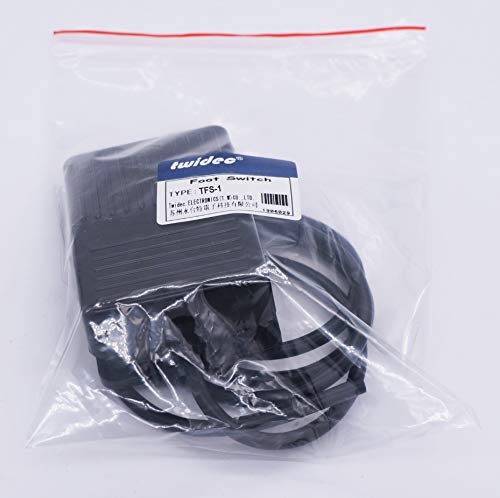 Twidec/10A 250Vac Momentary Nonslip Plastic Foot Pedal Switch Spdt No Nc Handsfree Black Foot Switch For Cnc Industrial With 1M Cable Tfs-1 #TOP4