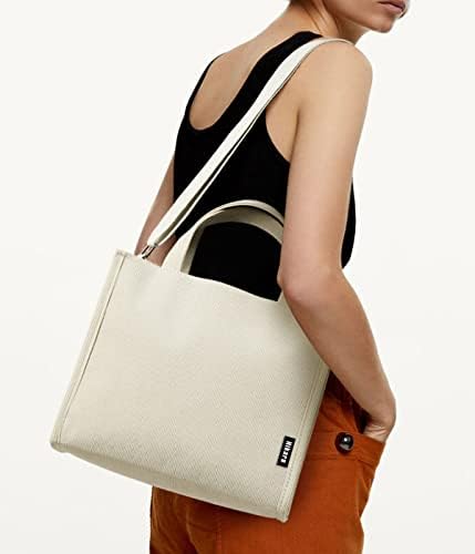 Amazon Brand  HIKARO Corduroy Tote Bag with Zipper Small Crossbody Bag Hobo Handbag Women Shoulder Bag for School Shopping Work Daily Use