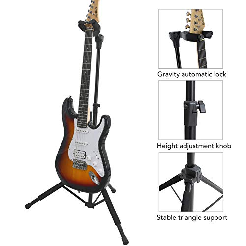 Mimidi A/G Guitar Stand ,Triple Guitar Stand For Acoustic And Electronic Guitars,Bass And Uku #TOP2