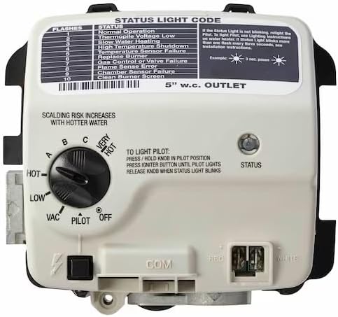 Gas Valve, NAT/LP, Standing Pilot, 350 to 850mV DC, 0 in to 14 in wc, Mfr: WT8840B1000/U-A