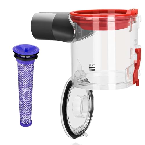 Upgraded Dust Bin Replacement Compatible with Dyson V7 V8 SV10 SV11 Vacuum Cleaner | Dyson Spare Parts, Large Capacity Canister/Container for Enhanced Suction | OE Quality 967699-01