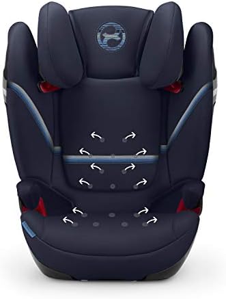 Cybex Gold Solution S-Fix High Back Booster Car Seat, For Cars with and without ISOFIX, Group 2/3 (15-50 kg), From Approx 3-12 Years, Soho Grey