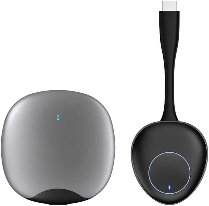 4K UHD Wireless HDMI Transmitter Receiver for Screen Mirroring Laptop/PC/Phone to TV/Projector/Monitor. 30m Range, No Wi-Fi Required, Plug & Play. Compatible with HDMI, Microsoft Teams, Zoom, Webex