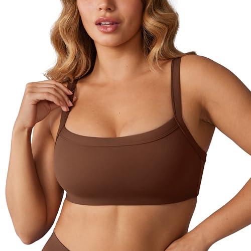 Image of UNISSU Hugcurve Adjustable Sports Bra Square Neck Wireless Padded Yoga Workout Tops